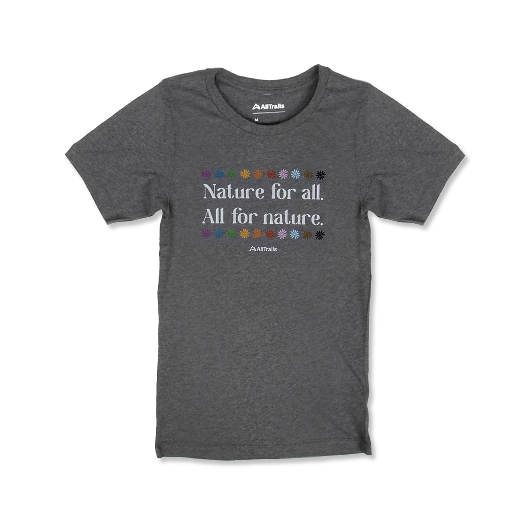 Nature for All Tee - Heathered Charcoal – AllTrails Gear Shop
