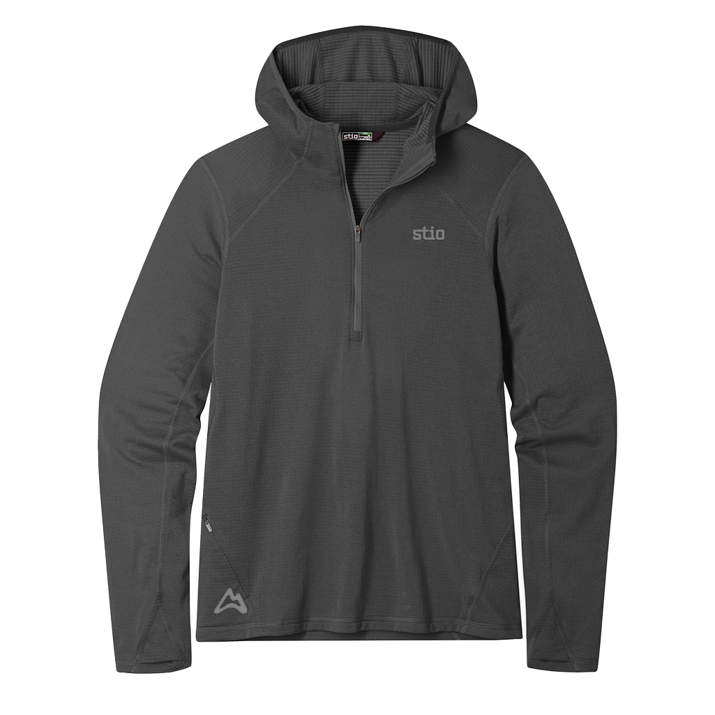 AllTrails x Stio Men's Trax Power Grid Half Zip Hoodie - Raven