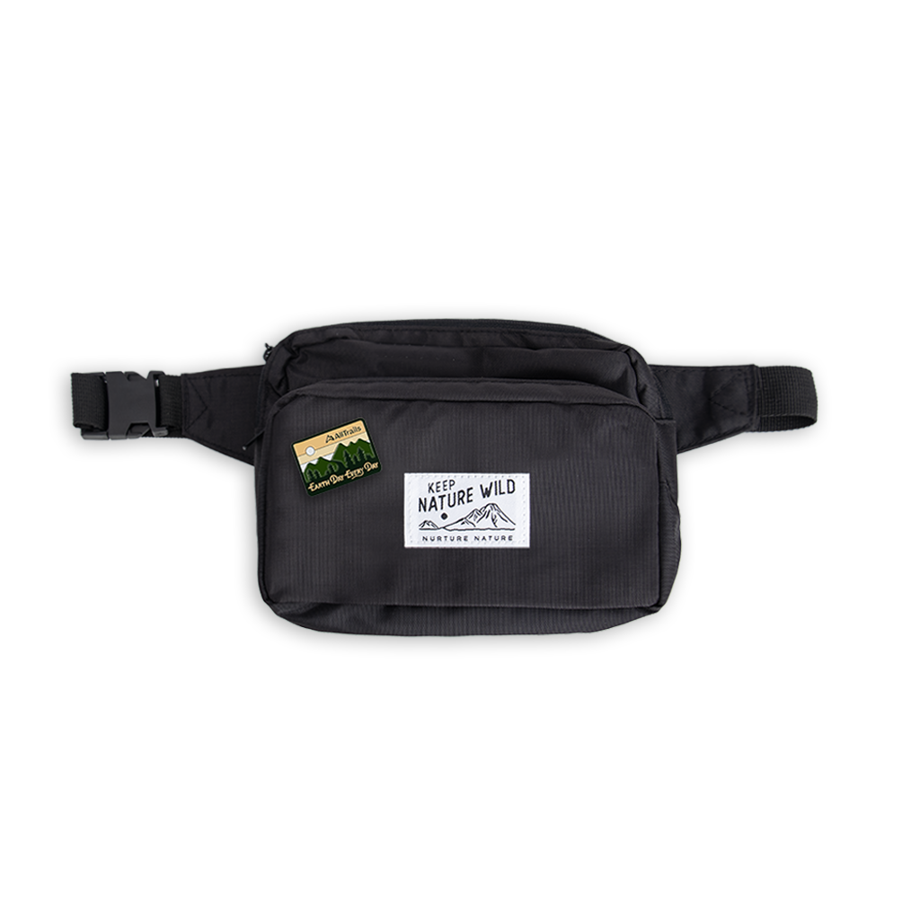 AllTrails Keep Nature Wild Recycled Fanny Pack Black AllTrails Gear Shop