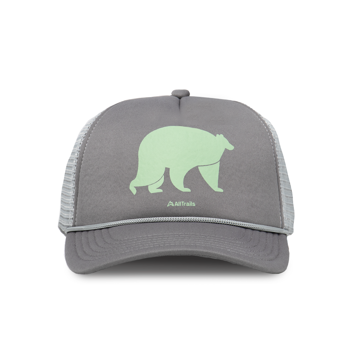 Bear Foam Trucker Hat - Gray/Light Gray