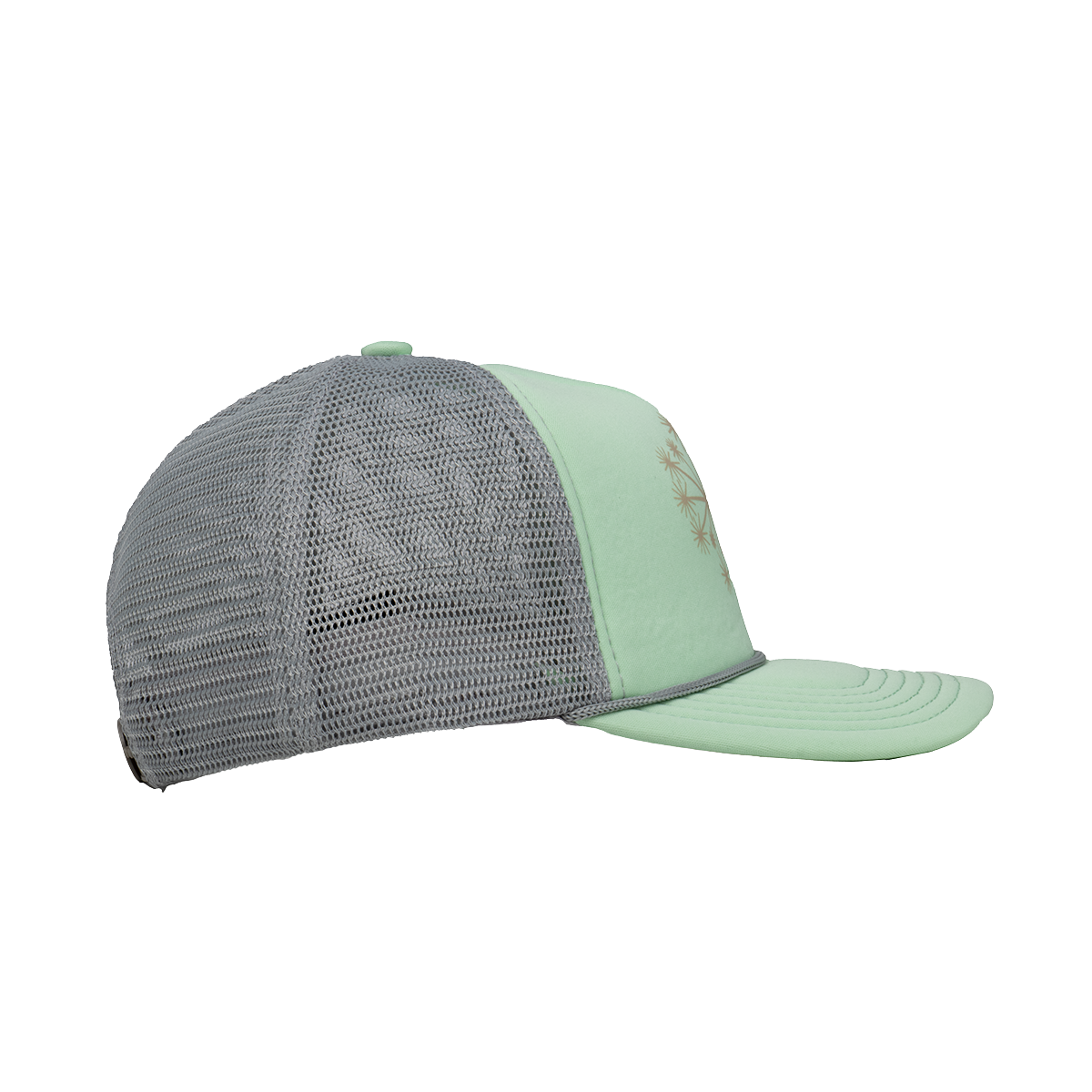 Dandelion Foam Trucker Hat - Mint/Light Gray