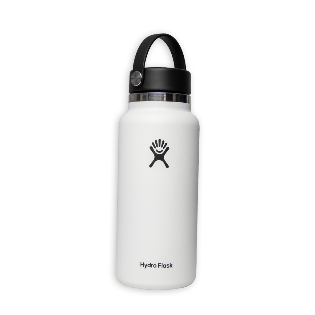 AllTrails × Hydro Flask 32 oz. Wide Mouth Bottle - White
