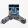 ToughCutie Eve Ladies' Light Weight Merino Wool Hiker Crew - Grey Bear Socks ToughCutie