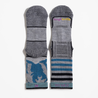 ToughCutie Eve Ladies' Light Weight Merino Wool Hiker Crew - Grey Bear Socks ToughCutie