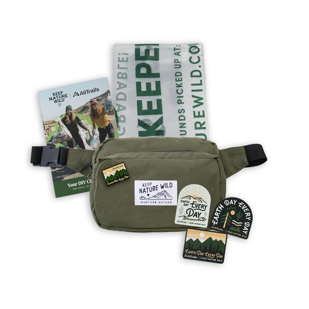 AllTrails × Keep Nature Wild Recycled Fanny Pack Cleanup Kit Bundle - Olive