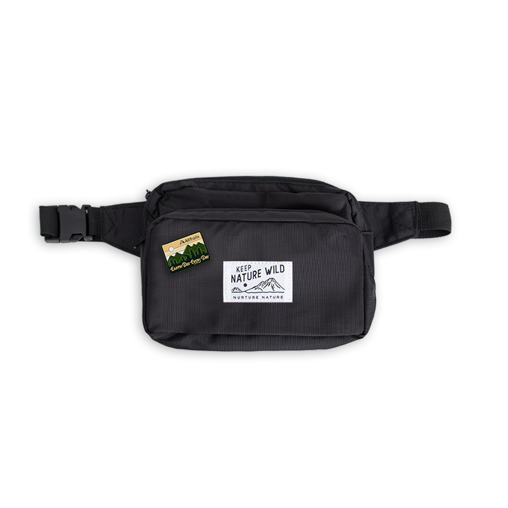 AllTrails × Keep Nature Wild Recycled Fanny Pack Cleanup Kit Bundle - Black