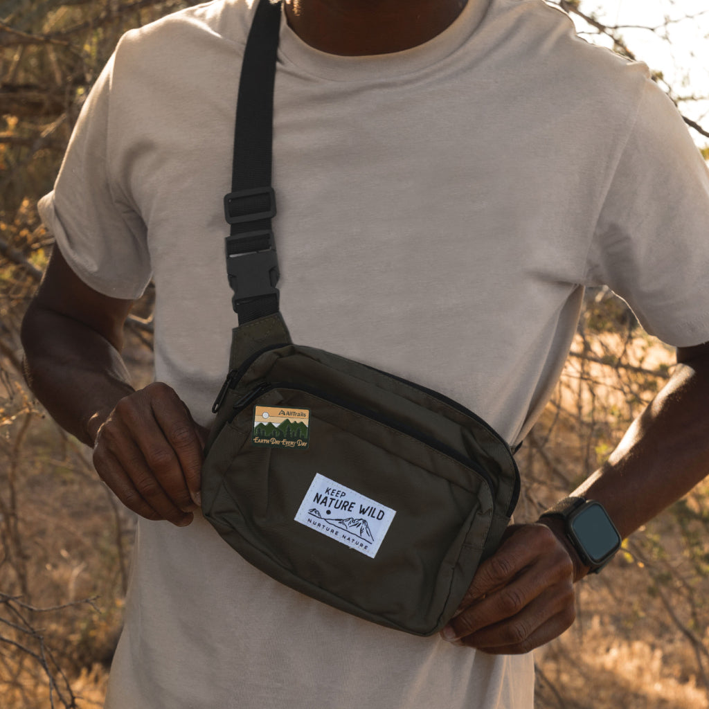 AllTrails × Keep Nature Wild Recycled Fanny Pack Cleanup Kit Bundle - Black Bag Keep Nature Wild   